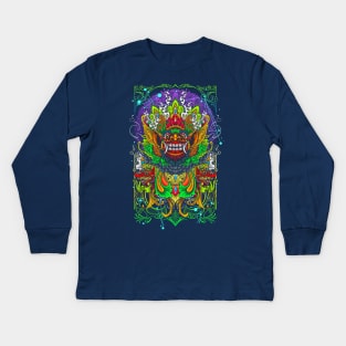 Balinese Barong Kids Long Sleeve T-Shirt